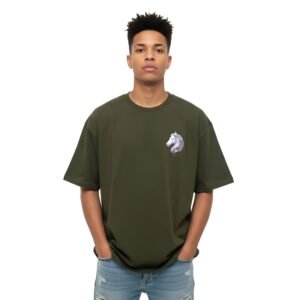 The Original 'Savage Vibes' Oversized Olive Tee