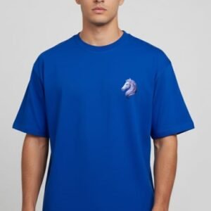 WhatsApp-Image-2025-10-22-at-08.57.52_10861cbf.jpg Metro Blue Unicorn Emblem Oversize T-Shirt | Pure Cotton