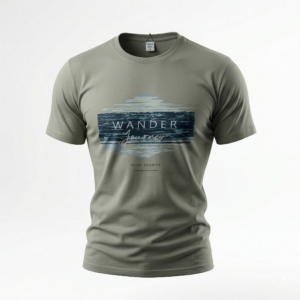 Magical Style Men Moss Green Nature Street T-Shirt