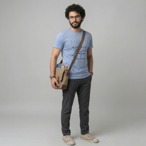 Magical Style Men Grey Melange Urban Classic T-Shirt